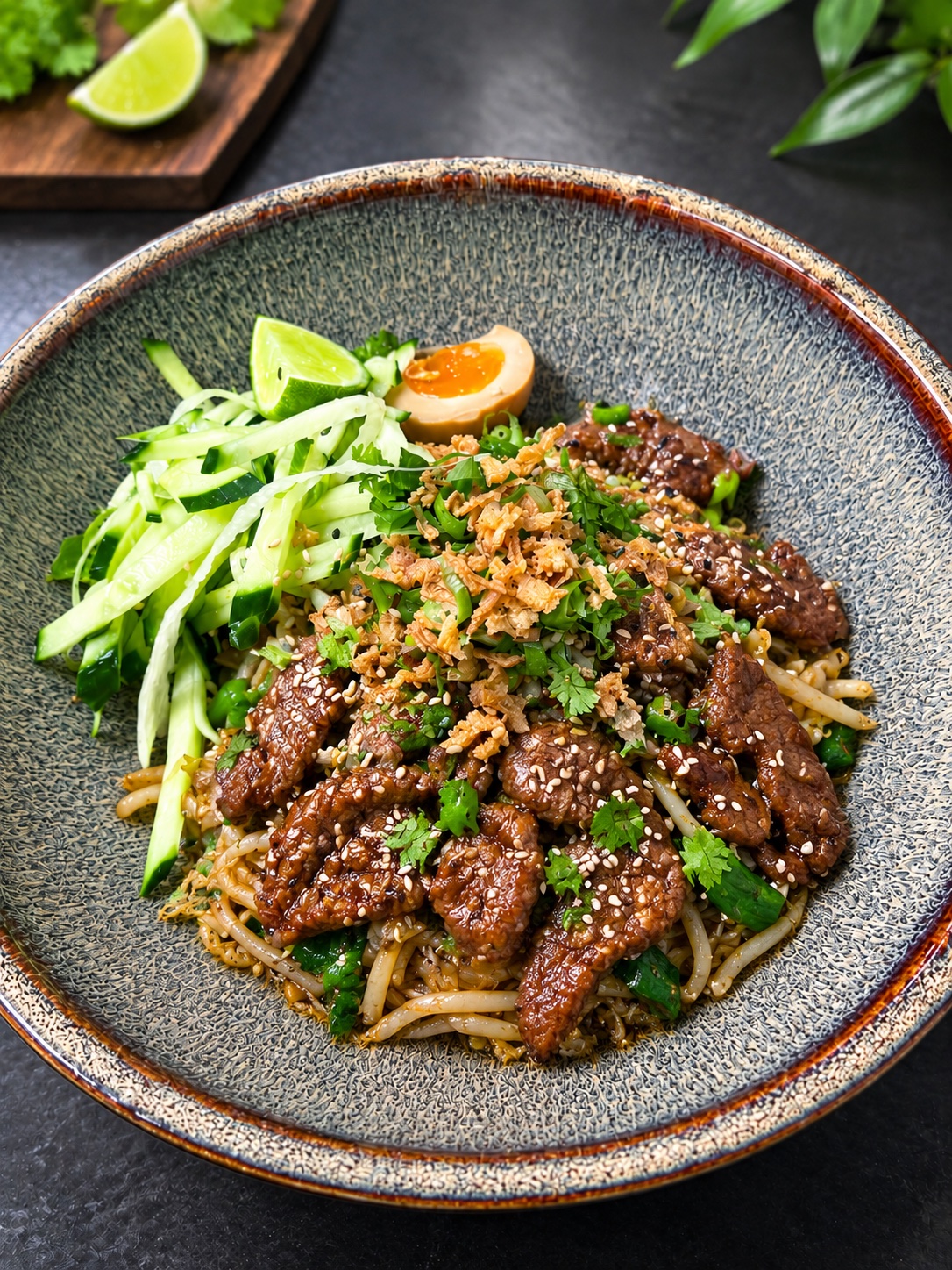 Sauer-scharfe Pho Bowl – Rindfleisch